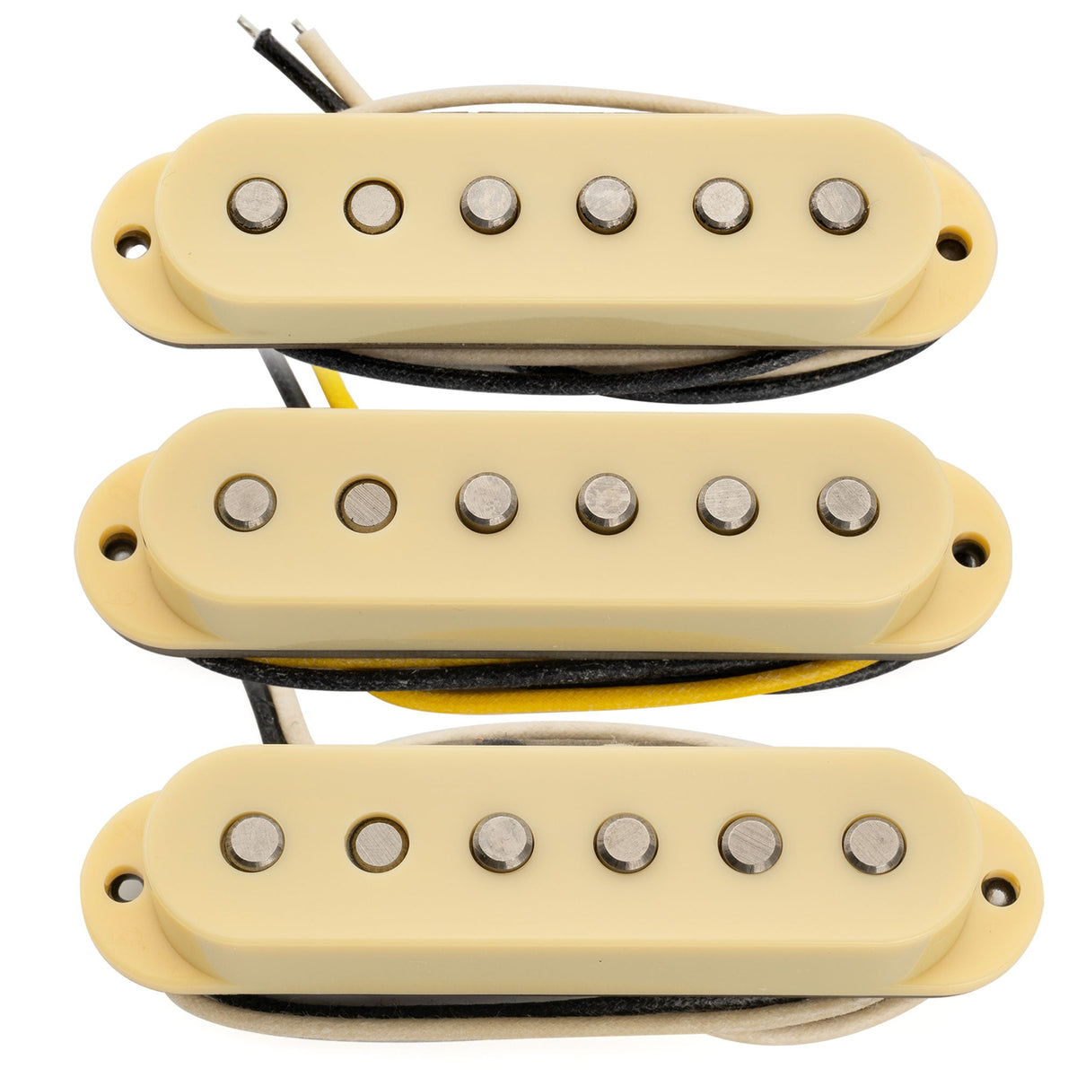 Musiclily Pro ST-FAT50S Staggered Alnico 5 Single Coil Neck Middle Bridge Pickups Set for Strat Style Electric Guitar