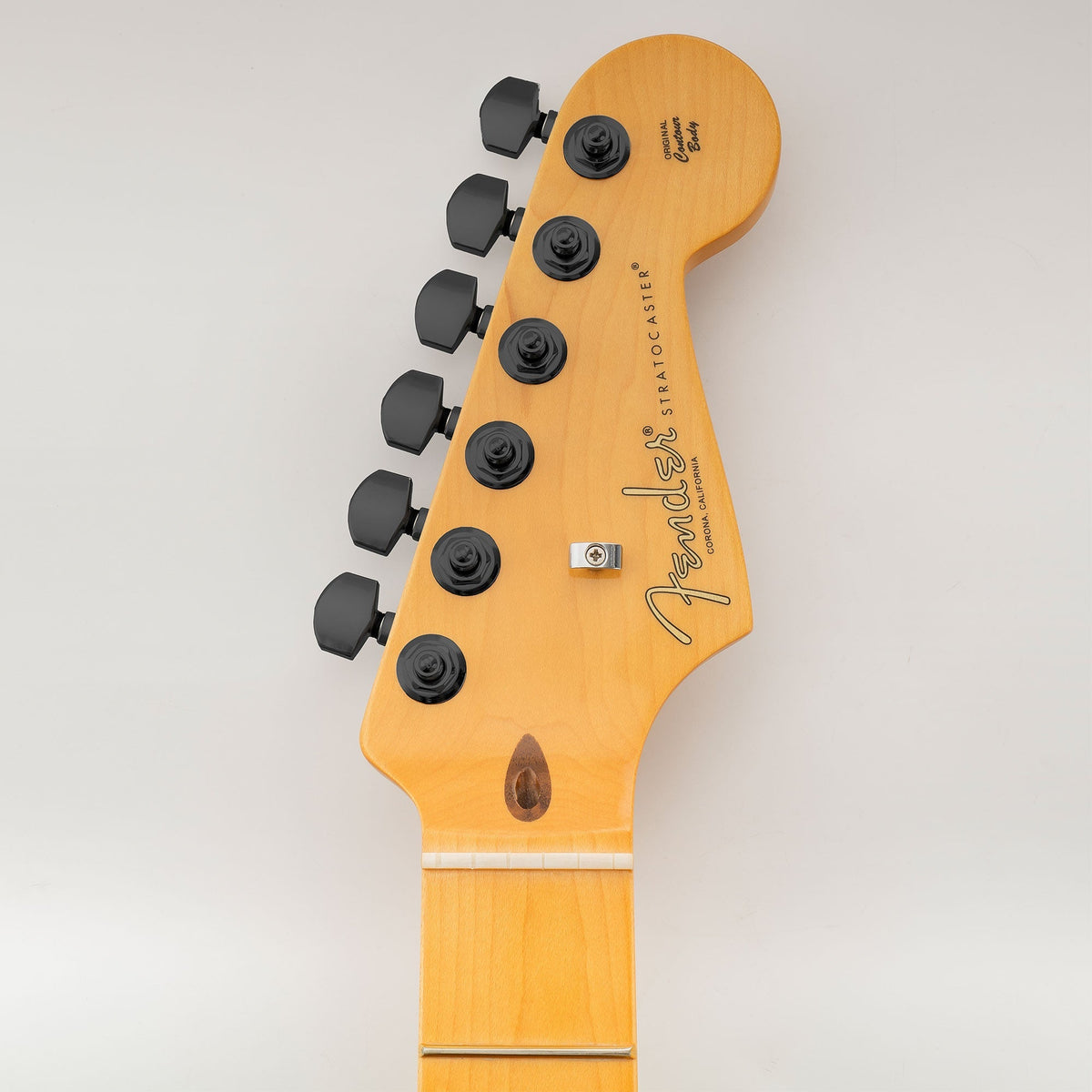 Musiclily Pro R18K-07 6-in-line 18:1 Ratio 2-Pin Full Sealed Locking Machine Heads Tuners Tuning Pegs Keys with Hex Button for Fender Strat Tele Style Electric Guitar