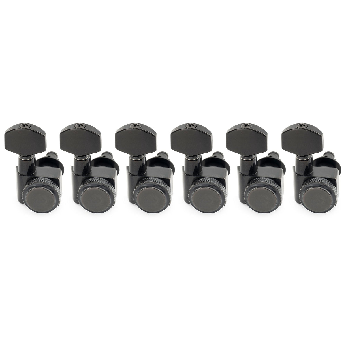 R18K-07 Locking Tuners 6-in-Line Hex Button Black