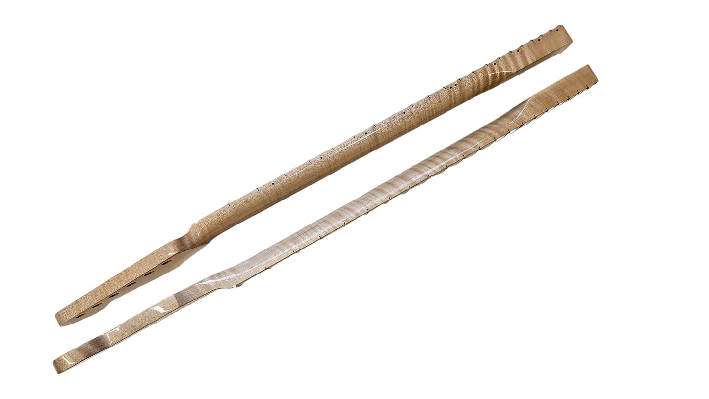 Strat neck Flame maple with maple fretboard (Natural Gloss)