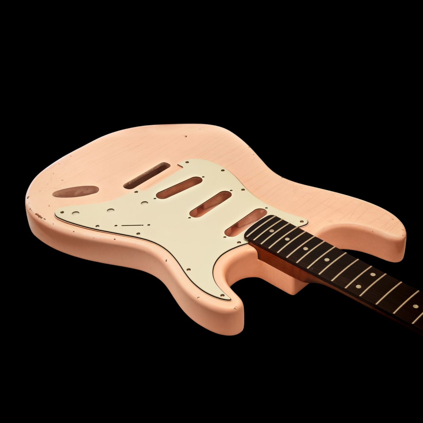 Relic NITRO faded shell pink Gloss Alder S-Style guitar body
