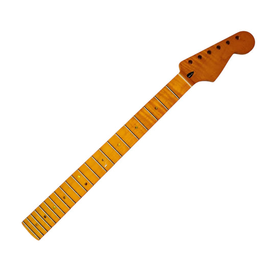 Strat neck Flame maple with maple fretboard (Gloss)