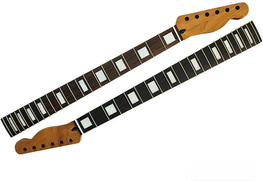 Tele neck Roasted maple with rosewood fretboard - Binding & Block inlays (Satin)