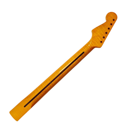 Strat neck Flame maple with maple fretboard (Gloss)