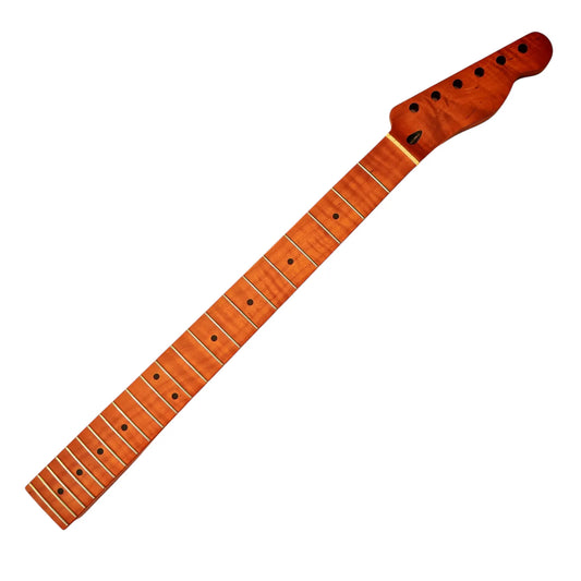 Tele neck Roasted flame maple with maple fretboard (Satin)
