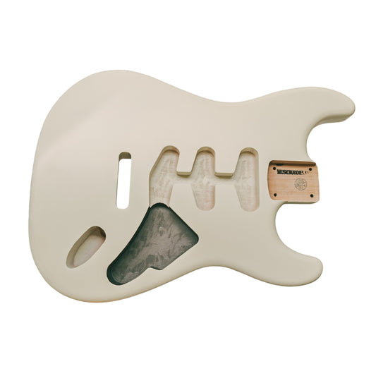 Vintage White Satin Nitro S-Style body