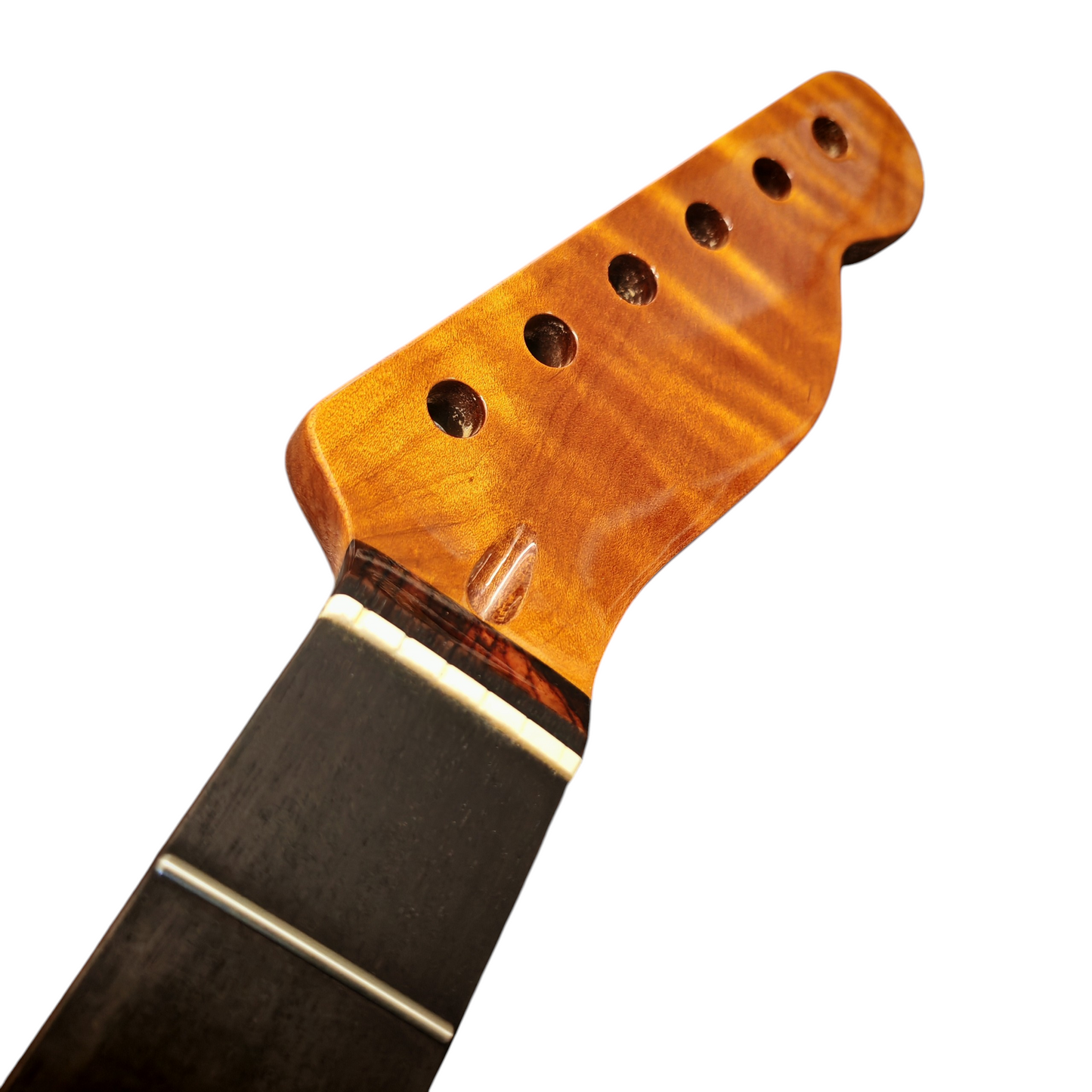 T-Style neck Roasted maple with rosewood fretboard (Gloss) - Light flame and round end frets