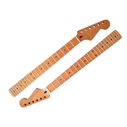 S-Style neck Roasted maple with maple fretboard (Nitro Satin) - round end frets