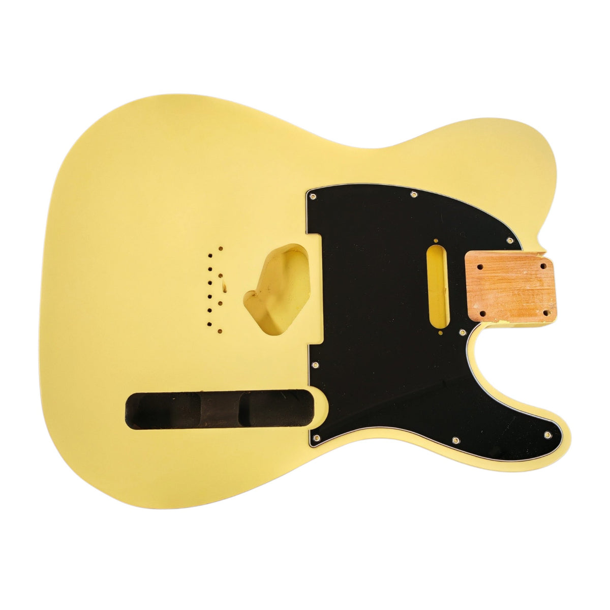 Vintage White nitro gloss T-Style guitar body with double cream binding