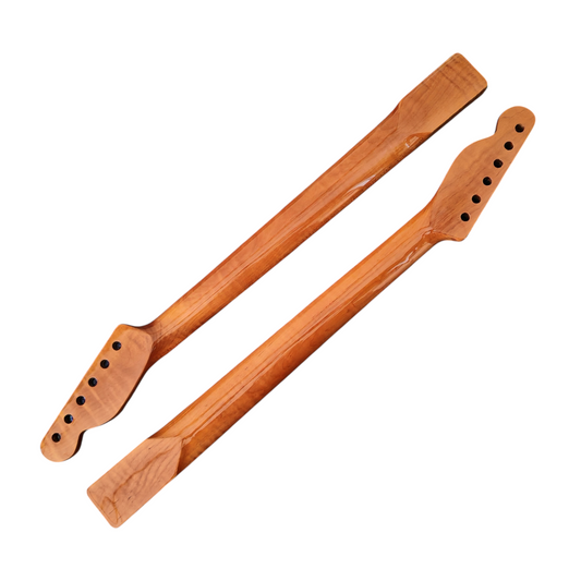 T-Style neck Roasted maple with rosewood fretboard (Gloss) - Light flame and round end frets