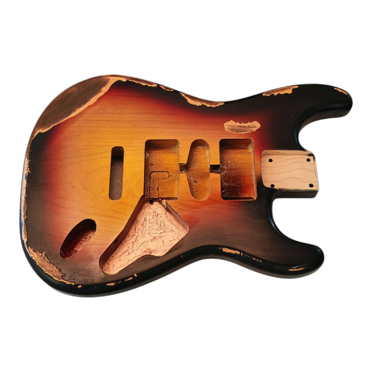 Relic NITRO three tone sunburst Gloss Alder S-Style guitar body