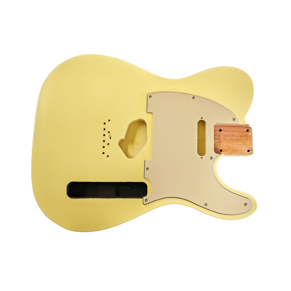 Vintage White nitro gloss T-Style guitar body, 2-piece alder