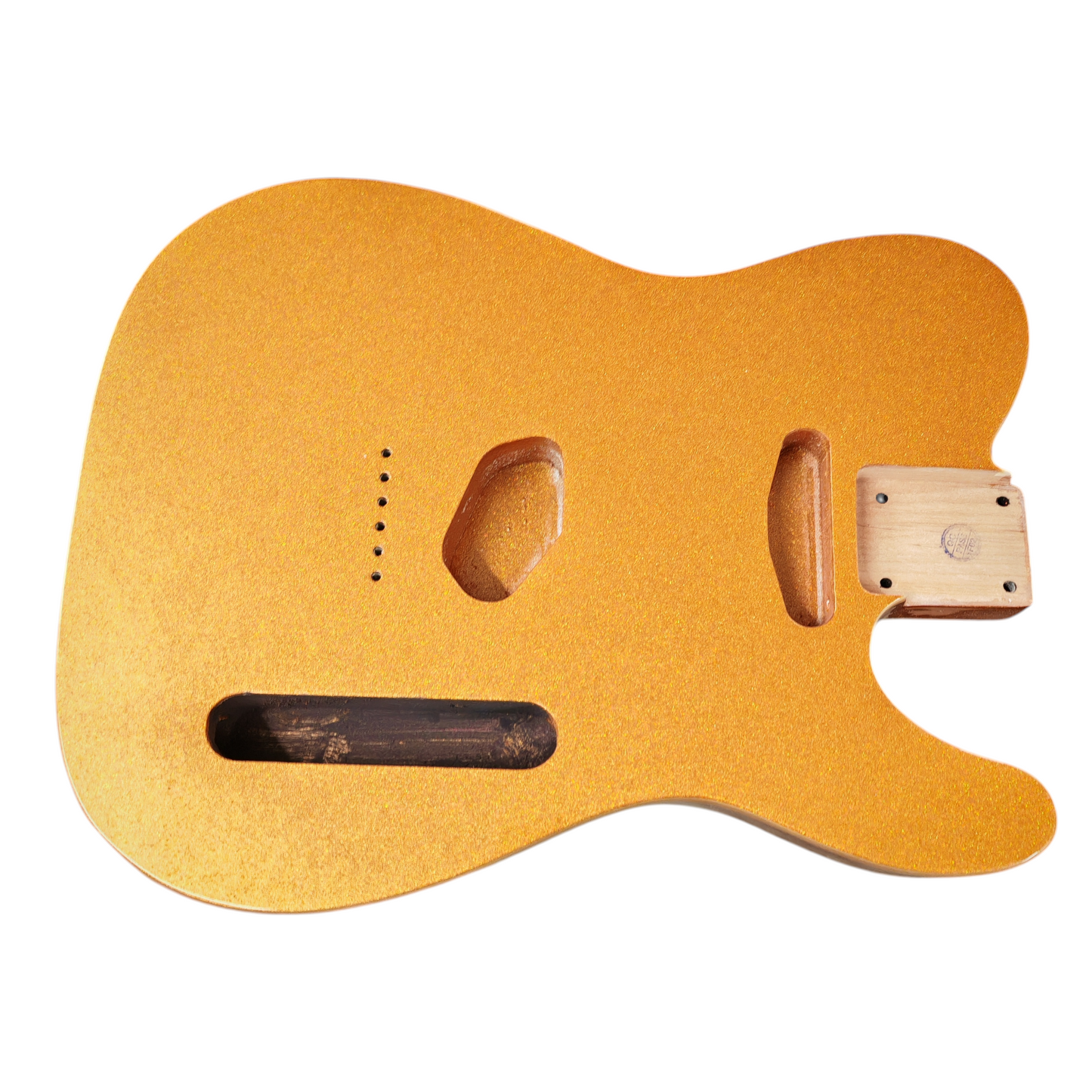 Gold Sparkle T-Style body - Double cream binding
