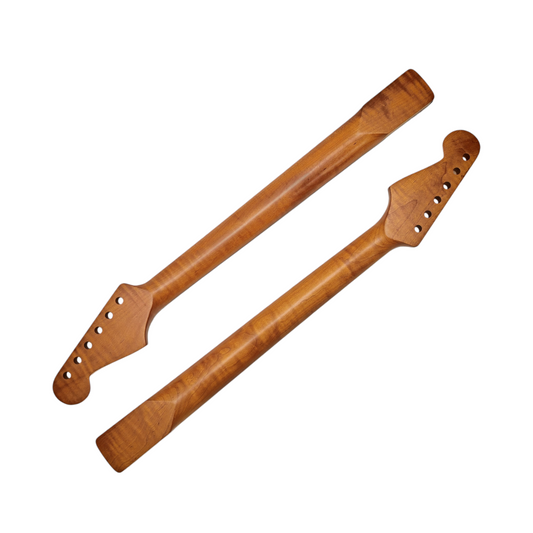 S-Style neck Roasted maple with rosewood fretboard (Nitro Satin) - Light flame and round end frets