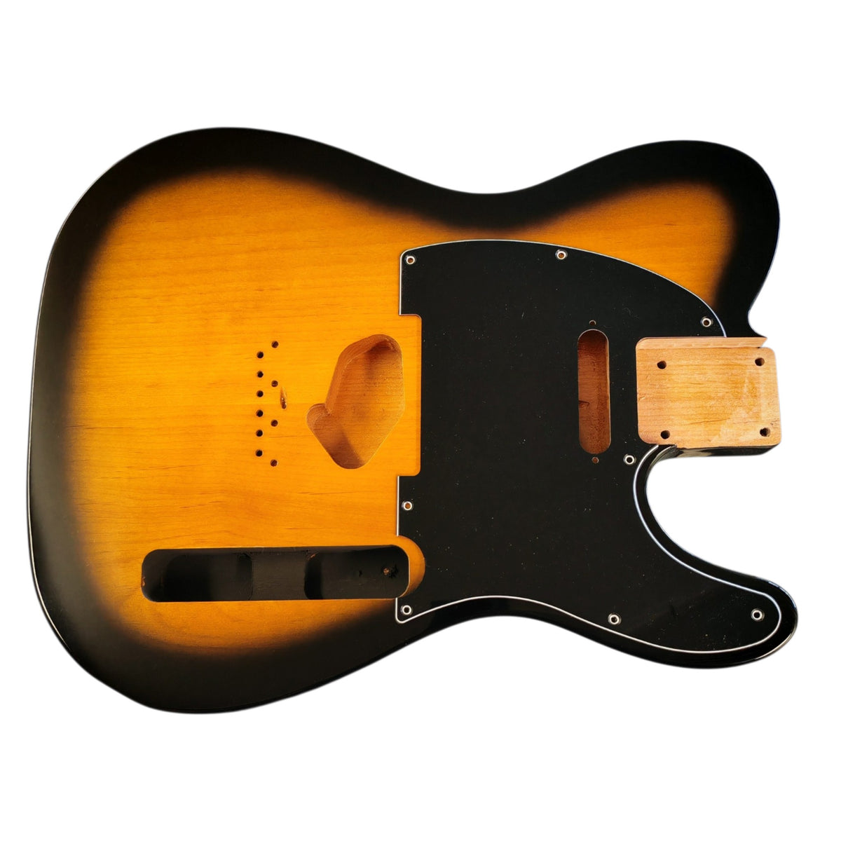 2-Tone Sunburst nitro gloss T-Style guitar body, 2-piece alder