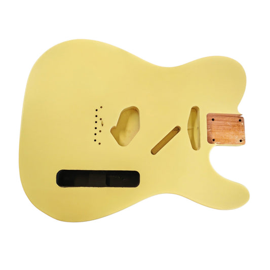 Vintage White nitro T-Style alder body – detail