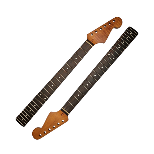 S-Style neck Roasted maple with rosewood fretboard (Nitro Satin) - Light flame and round end frets