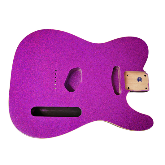Purple Sparkle Telecaster body - Double cream binding