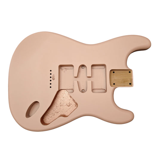 Shell Pink Satin Nitro S-Style body Hardtail - HSH