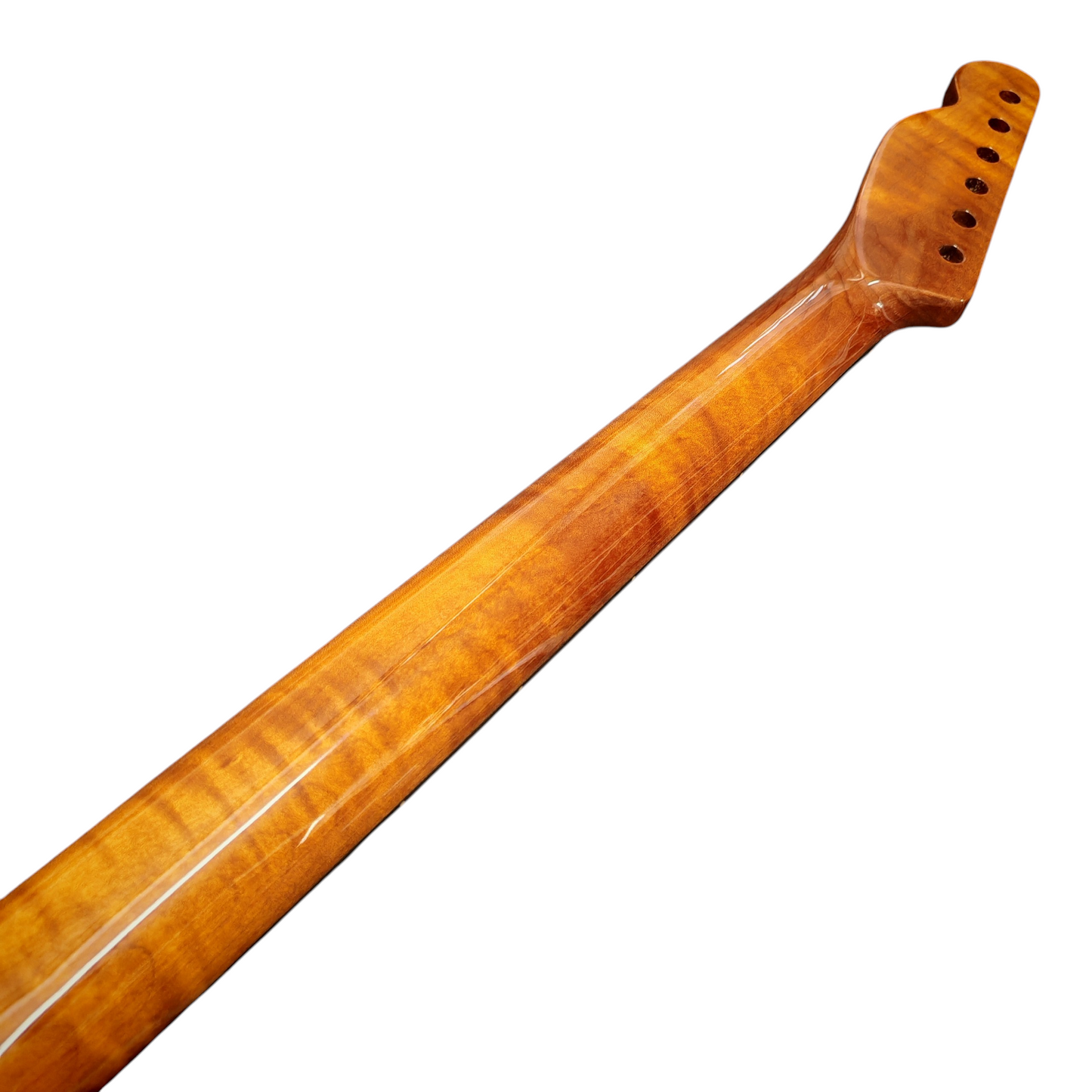 T-Style neck Roasted maple with rosewood fretboard (Gloss) - Light flame and round end frets