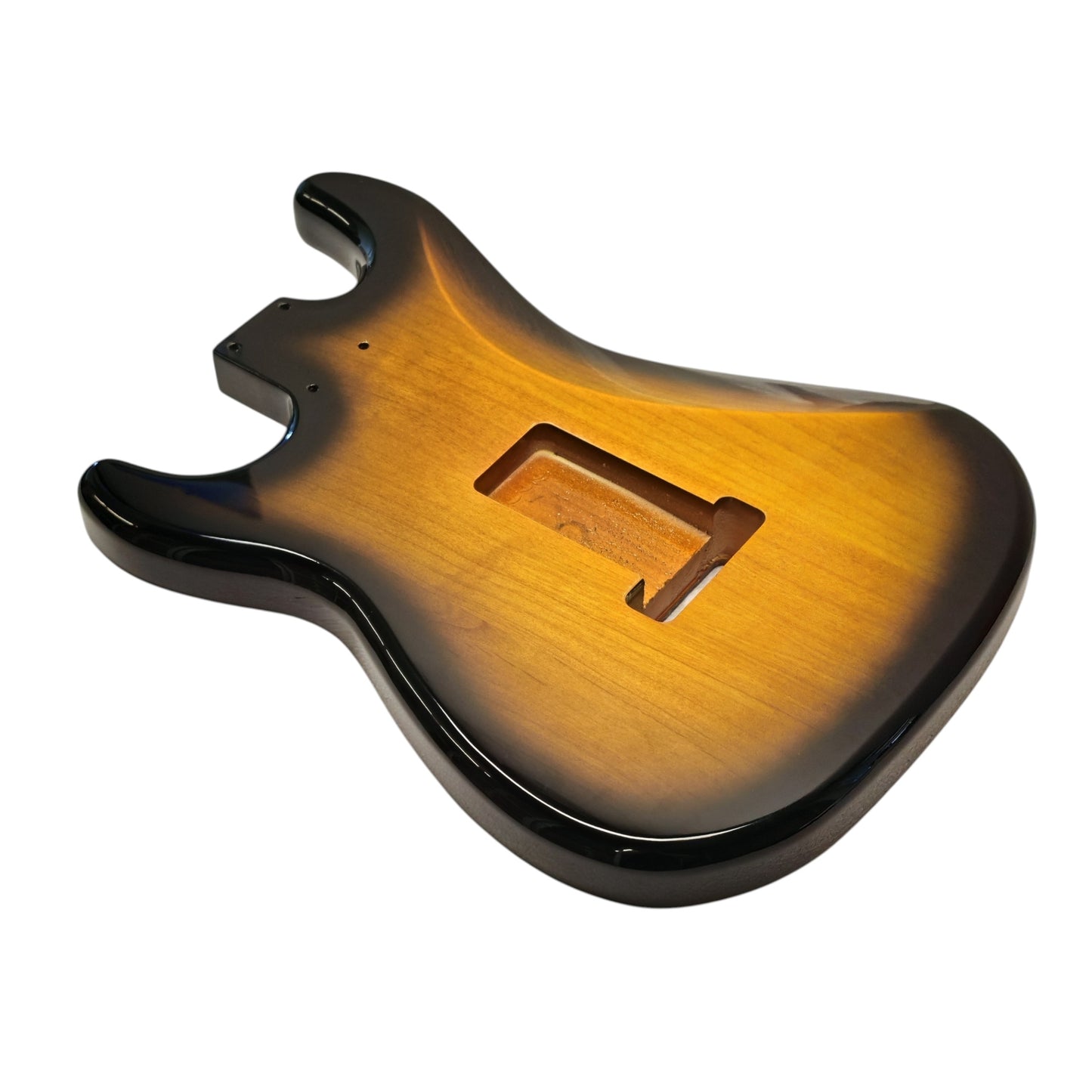 S-Style-Korpus Erle – Sunburst two tone (Nitrolack)