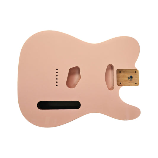 Pink T-Style body - Double cream binding