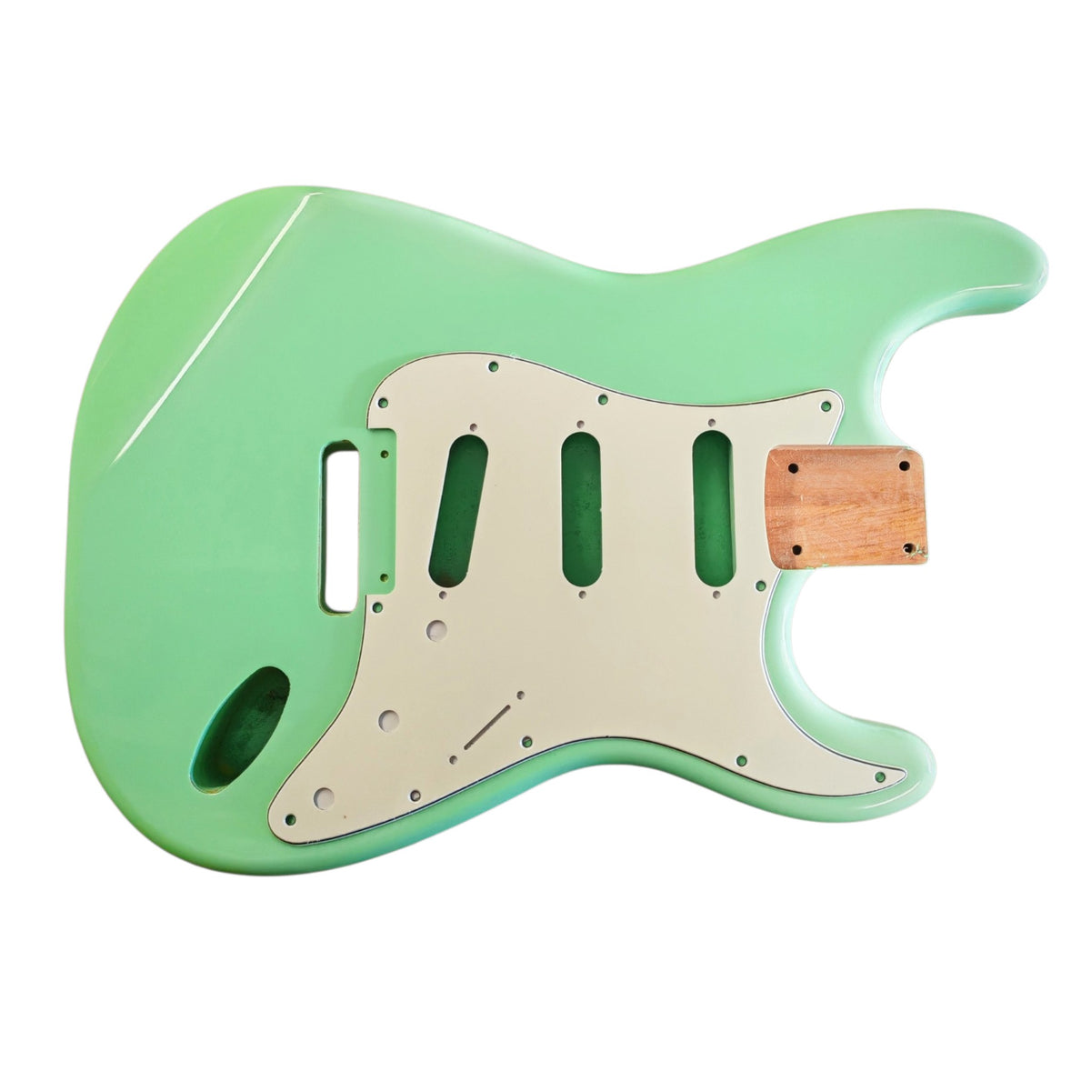 Surf Green nitro gloss S-Style guitar body, 2-piece alder