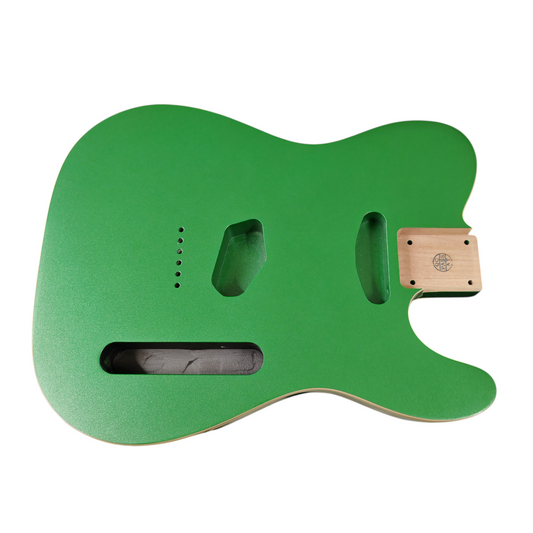 Green Metallic T-Style body - Double cream binding