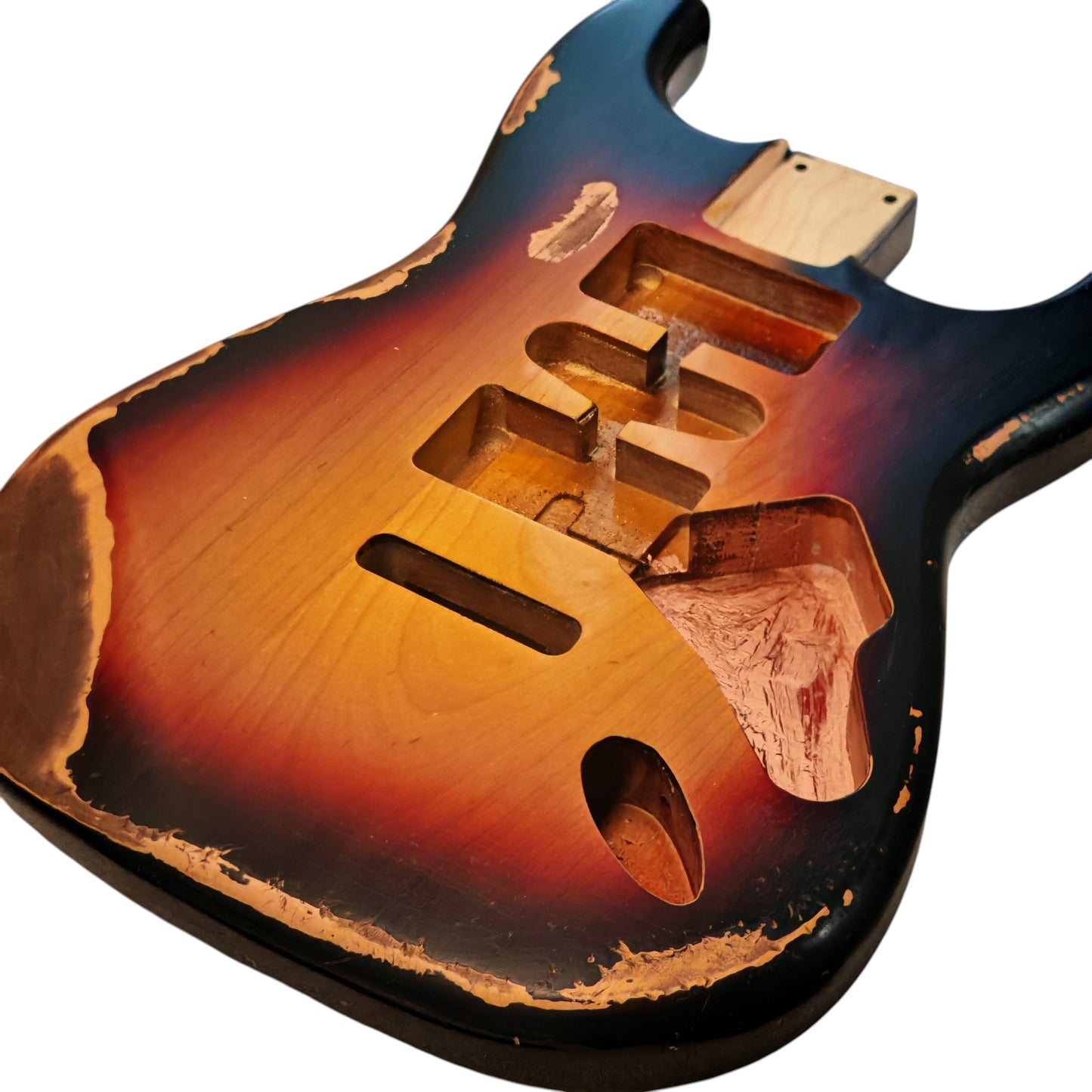 Relic NITRO three tone sunburst Gloss Alder S-Style guitar body