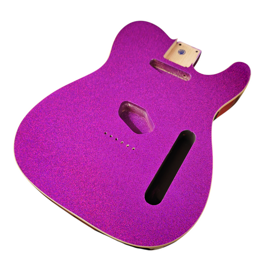 Purple Sparkle Telecaster body - Double cream binding