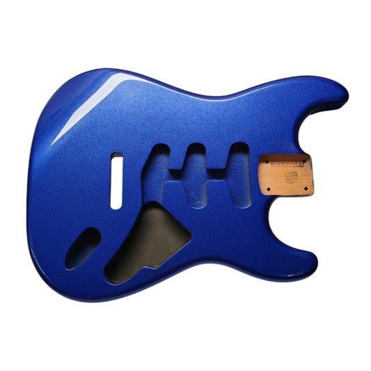 S-Style-Korpus Erle – Metallic Blue (Polyesterlack)