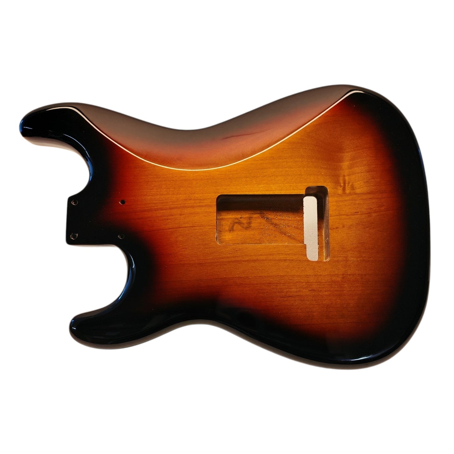 S-Style-Korpus Erle – Sunburst Three tone (Nitrolack)
