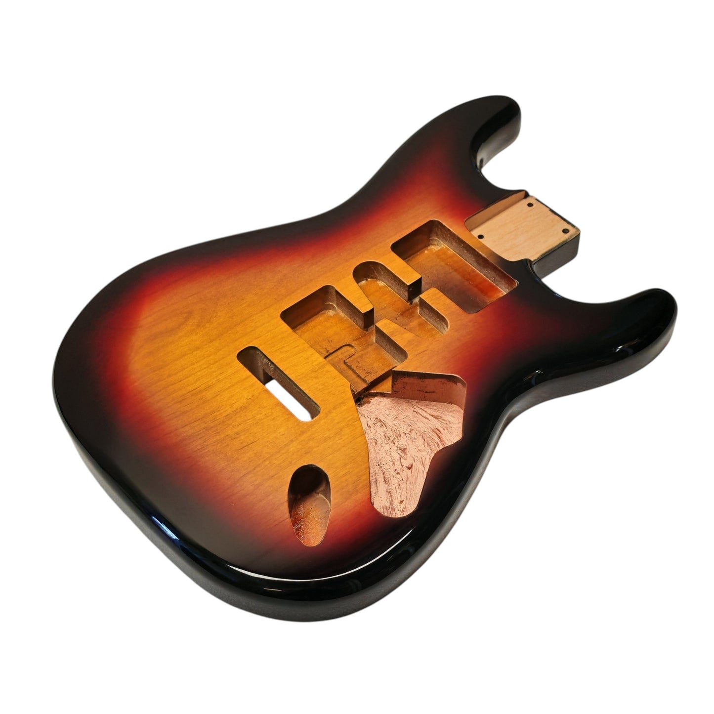 S-Style-Korpus Erle – Sunburst Three tone (Nitrolack)