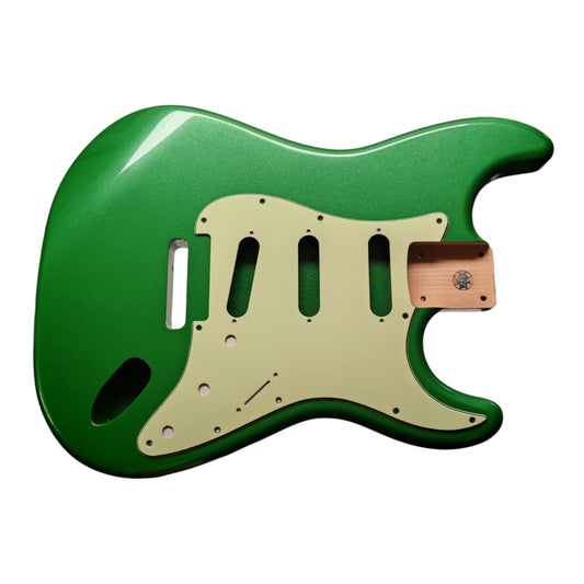 S-Style-Korpus Erle – Metallic Green (Polyesterlack)