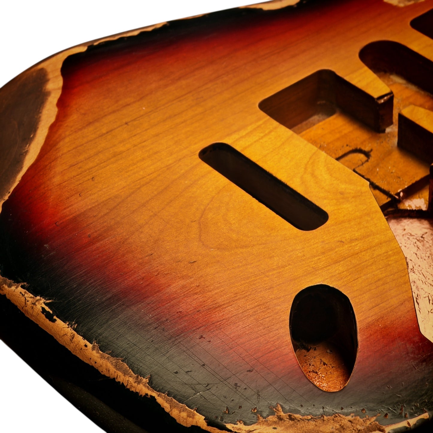 Relic NITRO three tone sunburst Gloss Alder S-Style guitar body
