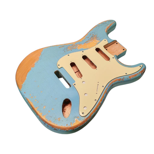 NITRO Heavy Relic Sonic Blue Alder S-Style guitar body