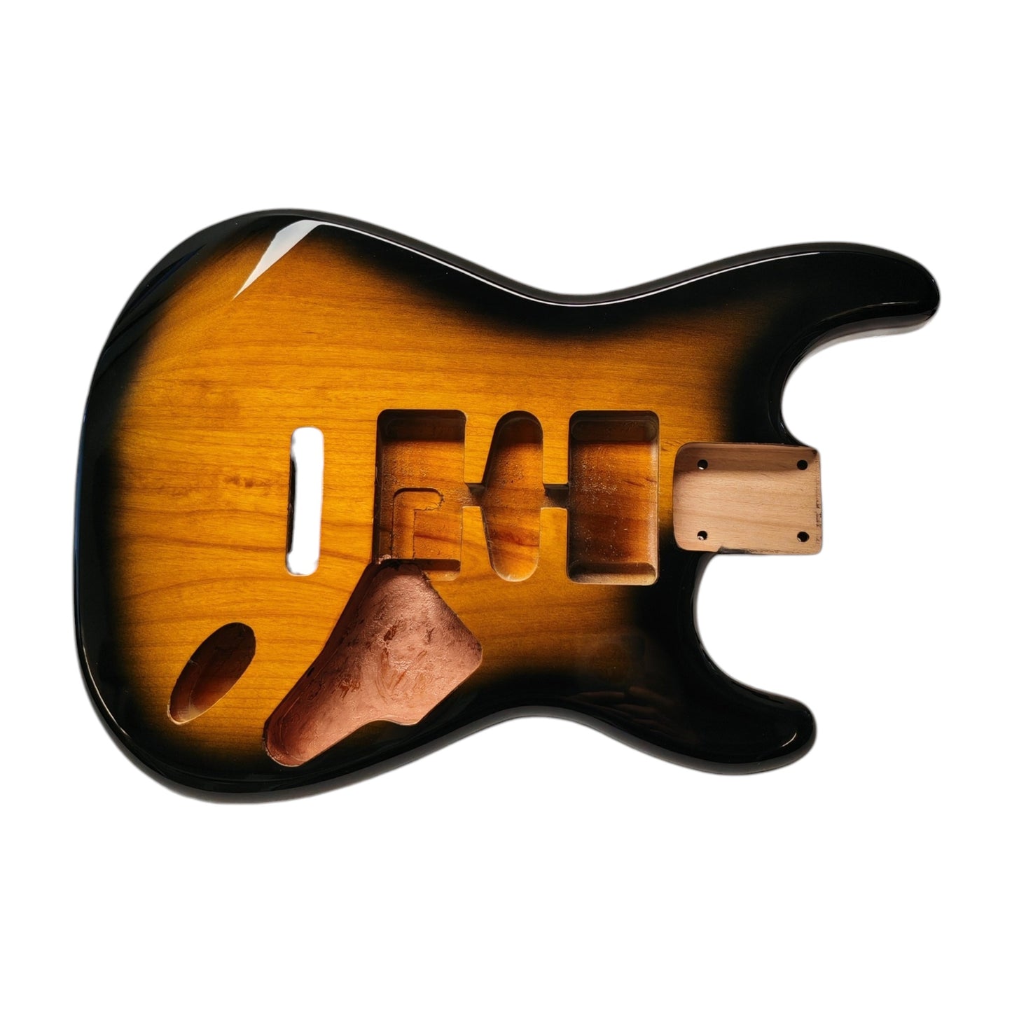 S-Style-Korpus Erle – Sunburst two tone (Nitrolack)