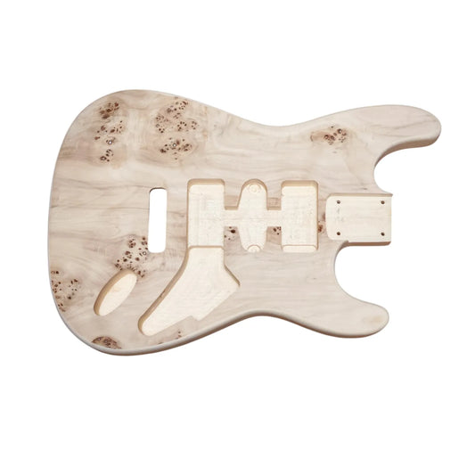 Stratocaster 2 piece Basswood body with Burl Top #1