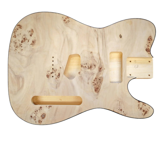 Telecaster 2 piece Basswood body with Burl Top #3