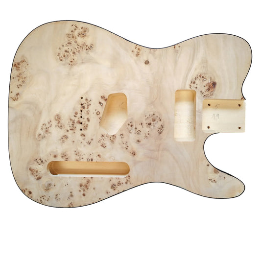 Telecaster 2 piece Basswood body with Burl Top #5